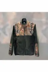 HUNTER ORMAN DESEN ÇULLUK BASKILI GARNİLİ TAM FERMUARLI DİK YAKA POLAR