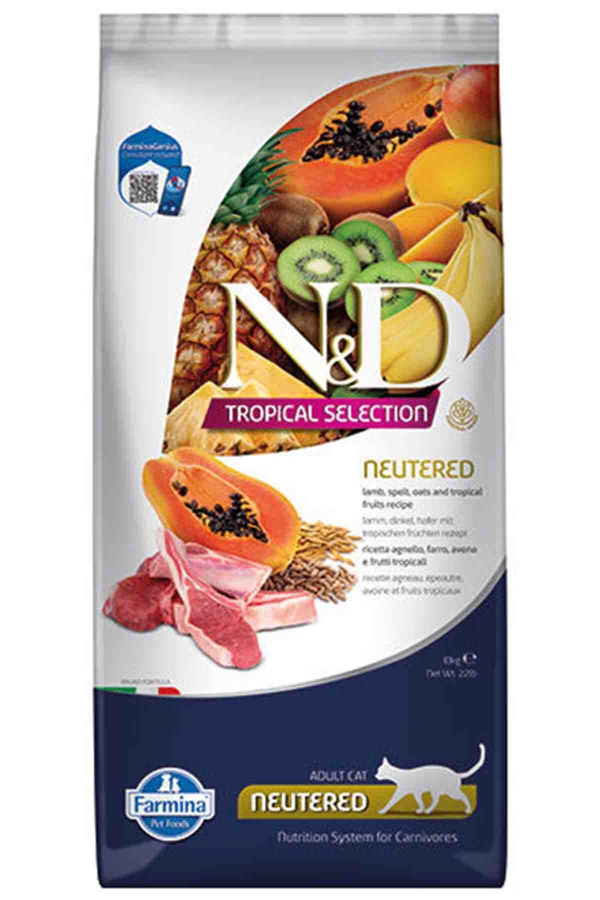 N&D Tropical Selection Kuzu Etli Kısırlaştırılmış Kedi Maması 10kg