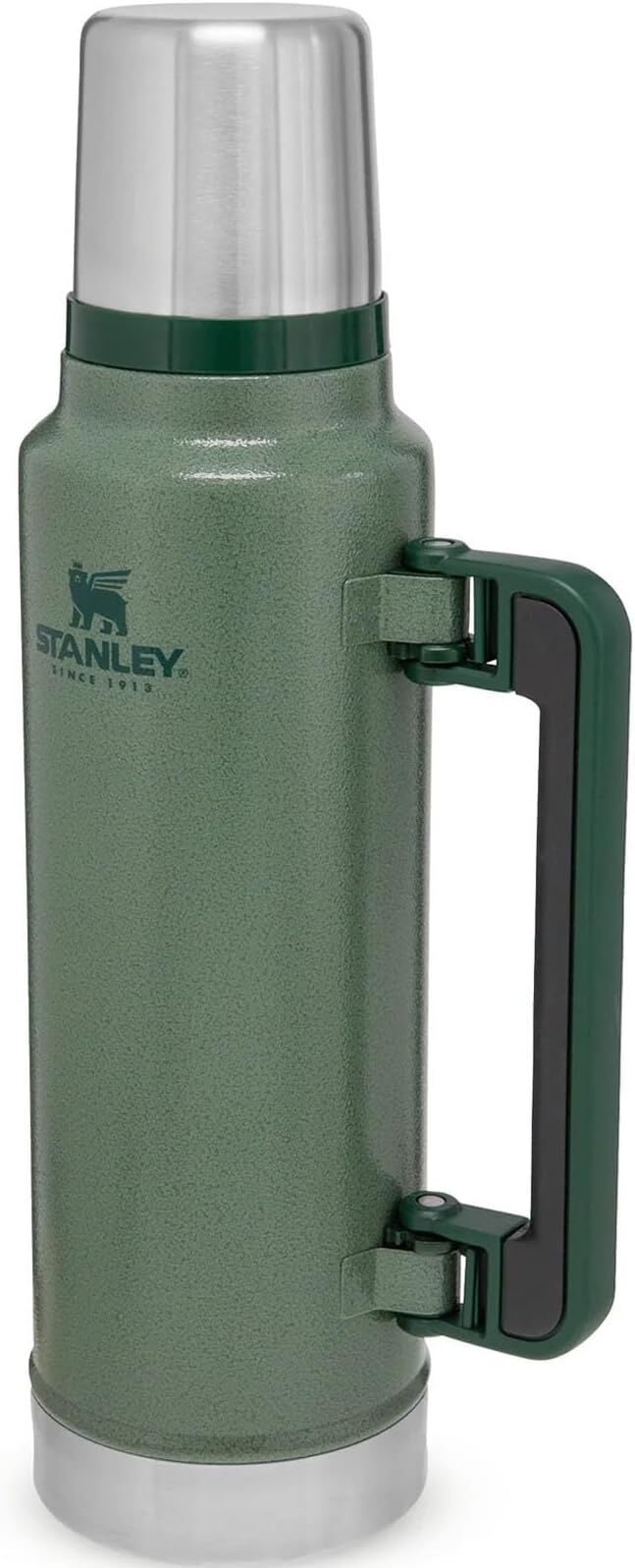 Stanley Classic Legendary Vakumlu Çelik Termos, Yeşil (Hammertone Green), 1.4 Litre