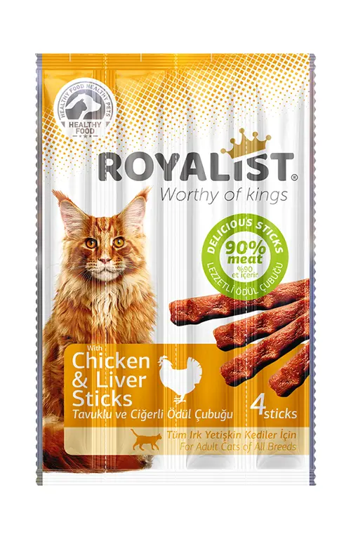 ROYALIST KEDİ TAVUKLU VE CİĞERLİ STİCKS 20 GR