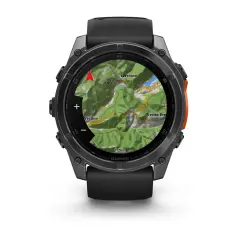 fenix 8 - 51mm, AMOLED Slate Gri, Siyah Silikon Kayışlı
