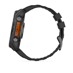 fenix 8 - 51mm, AMOLED Slate Gri, Siyah Silikon Kayışlı