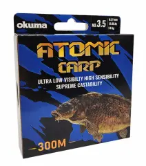 Okuma Atomic Carp Nylon Clear Color 300m Misina 0,31 mm - 0,34 mm