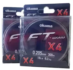Okuma Ft-*4 Braided Line 300 mt Grey Örgü İp 0,165 mm - 0,205 mm - 0,235mm - 0,280 mm - 0,330 mm