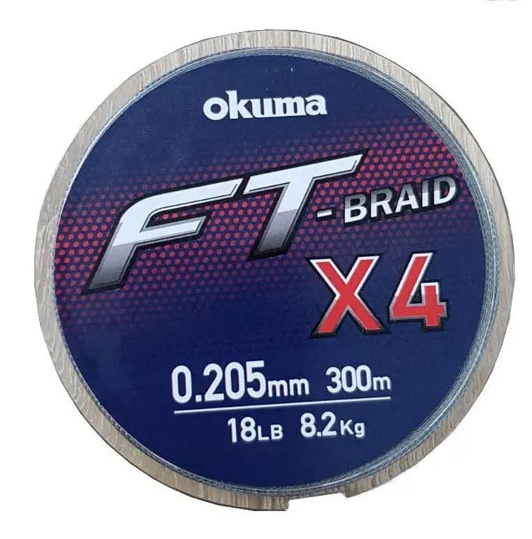 Okuma Ft-*4 Braided Line 300 mt Grey Örgü İp 0,165 mm - 0,205 mm - 0,235mm - 0,280 mm - 0,330 mm