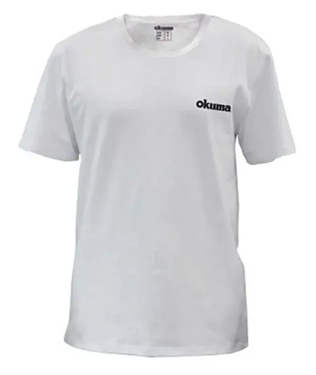 Okuma White Motif Cotton Short Sleeve Shirt   S-M-XXXL